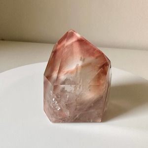 Fire Amphibole Quartz Point Angel Phantom Crystal Natural High Quality